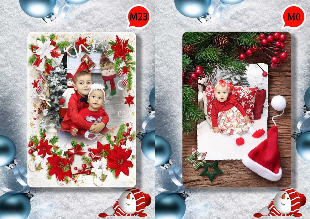 Коледни фото магнити персонализирани подаръци за празниците