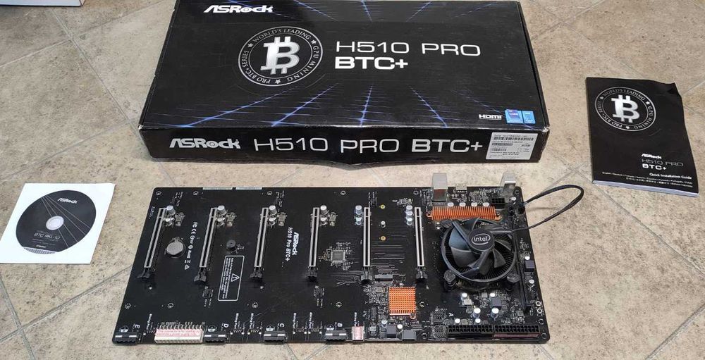 Дънна платка ASRock H510 Pro BTC+ и процесор Intel® Core™ i3-10105