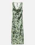 Rochie satinata cu imprimeu tie dye