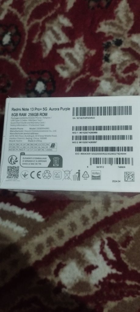 Сотилади Redmi not 13 pro + 5G 8/256