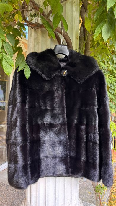 #79 Палто от норка 3 в 1.Визон.Яке от норка.Естествена кожа с косъм.