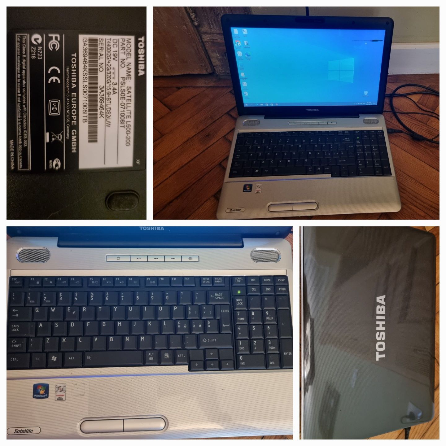 Laptop Toshiba Satellite L500