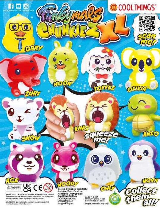50mm Funkymals Chunkiez - играчки