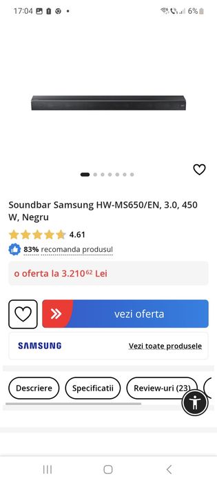 hw ms6500 samsung soundbar plus sub swa w 700