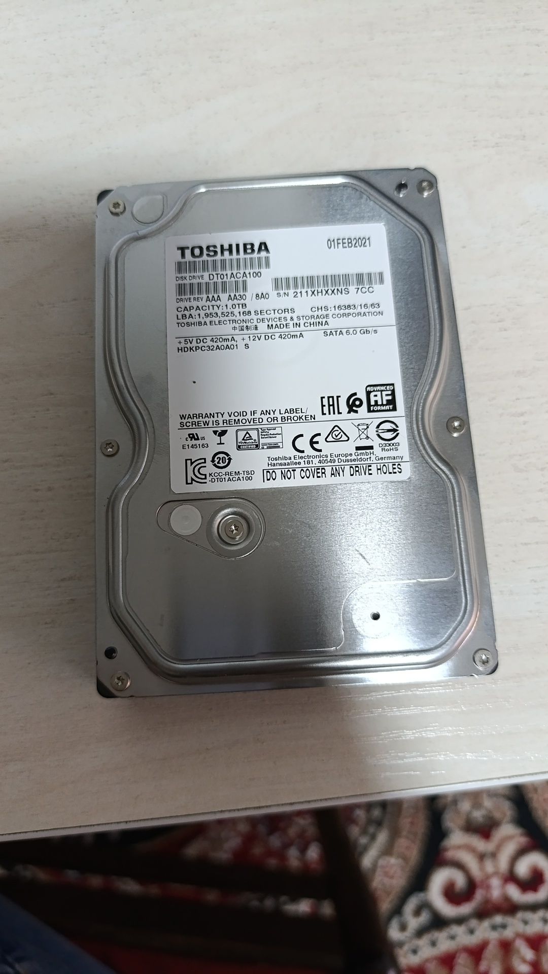 HDD Toshiba 1 TB