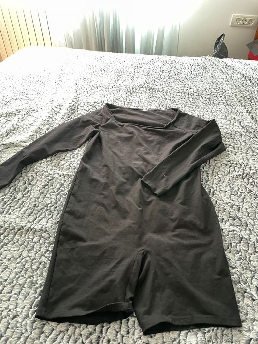 Vand salopeta scurta,neagra,XL,bumbac sustinut,compresiv,XL,maneci