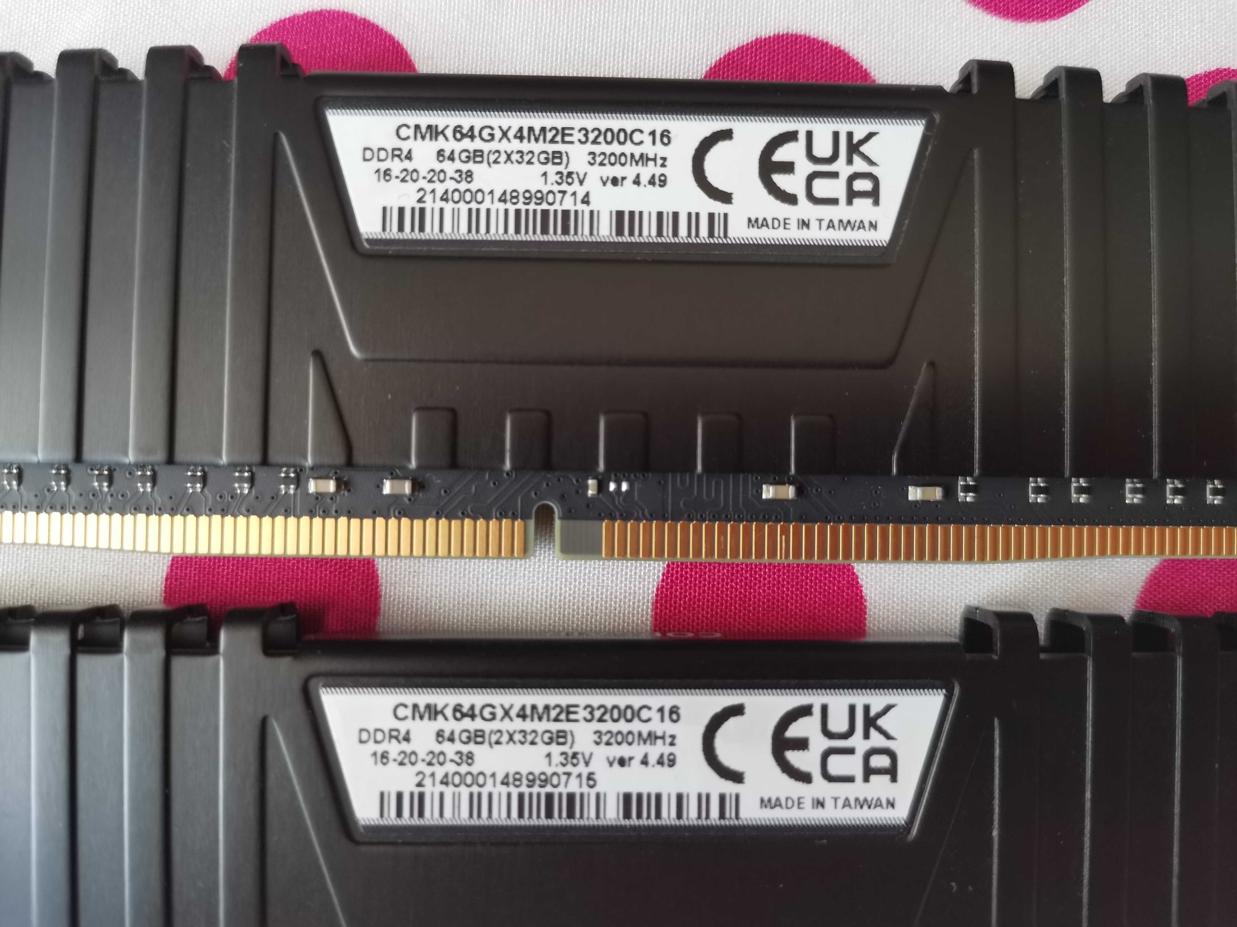 Memorie Corsair Vengeance LPX Black 64GB DDR4 ( 2x32 GB ) 3200MHz.