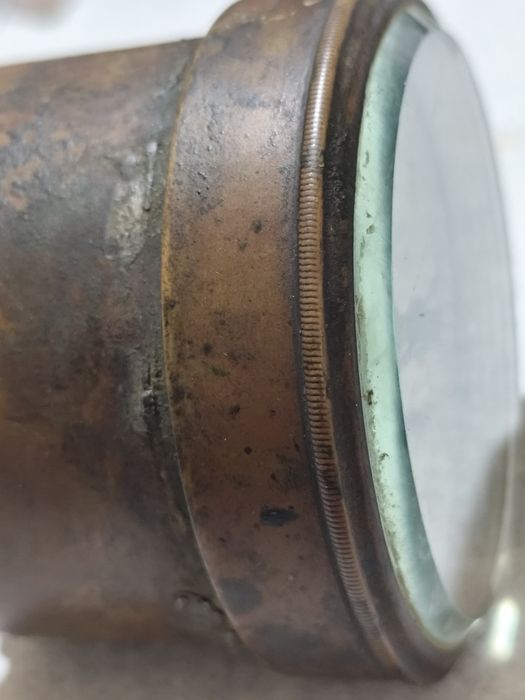 Антикварен  Месингов Автомобилен Часовник за Табло.