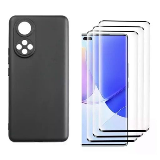 Huawei Nova 9 / 10 SE - Pachet Husa Clara / Neagra  + Folie Sticla 21D