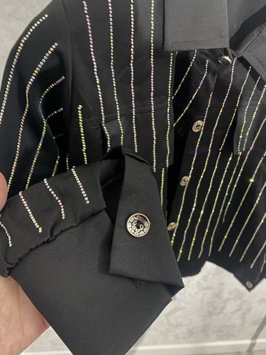 тонькая Укороченная кофта со Стразами