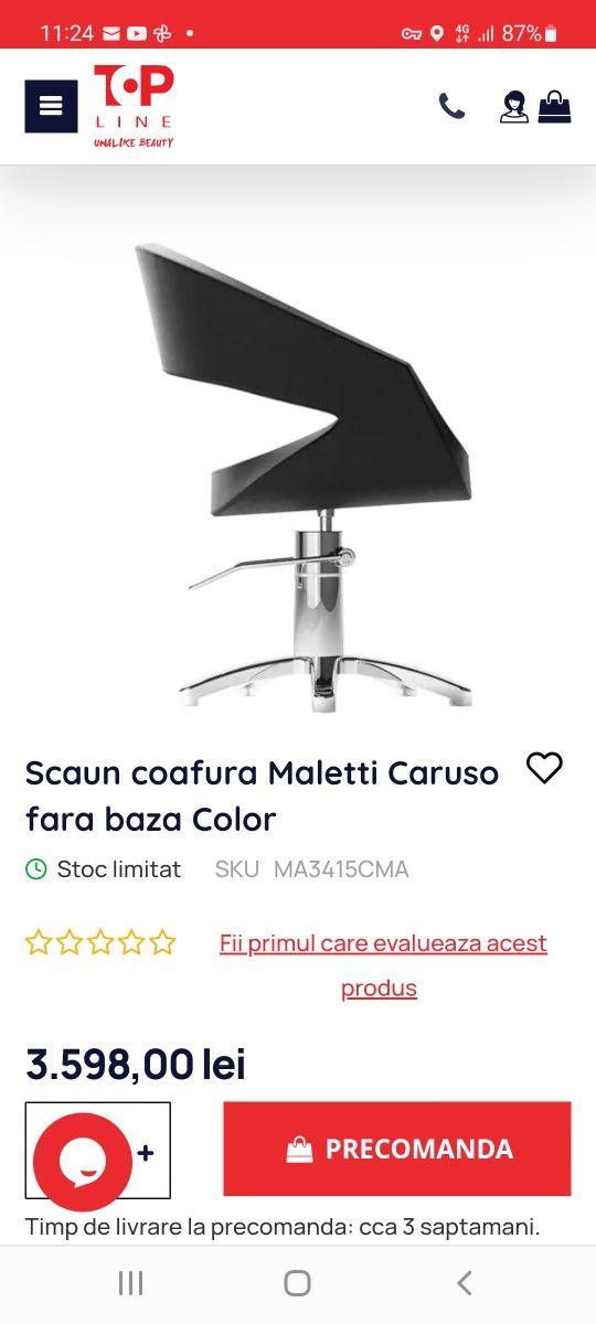 Scaun coafura Maletti Caruso