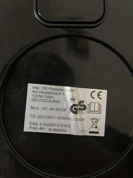 Friteuza cu aer cald air fryer 1200w