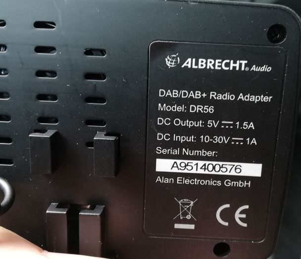 Bluetooth auto cu receptor radio digital Albrecht DR 56 DAB+