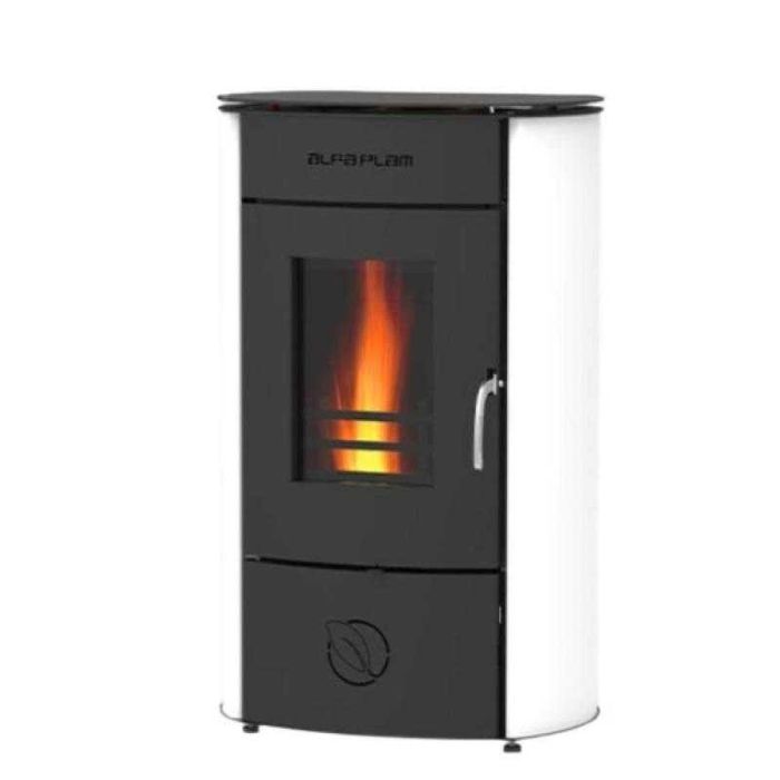 Soba tip semineu, Alfa-Plam, Gala, alba, 8 kw, stanga - GARANTIE!