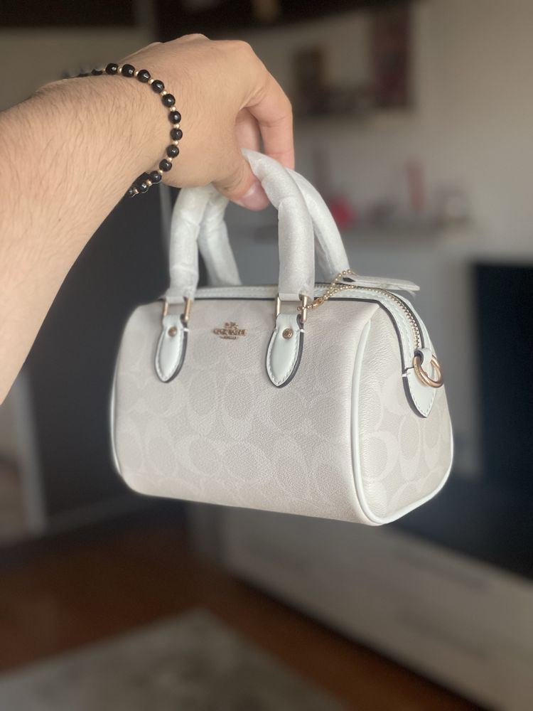 Geanta coach monogram bej/crem