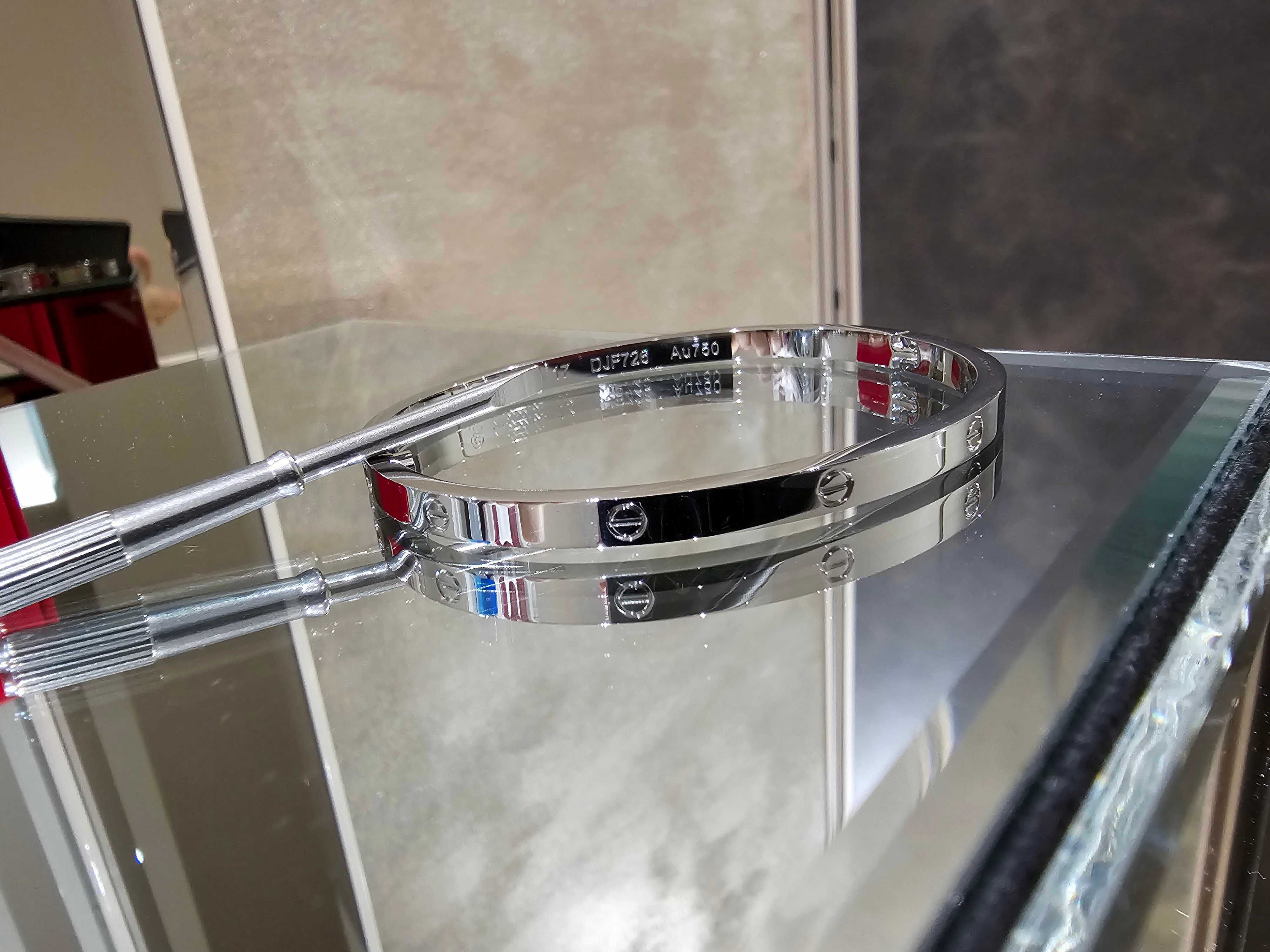 CARTIER Love White Gold Small Model Гривна с Отверка