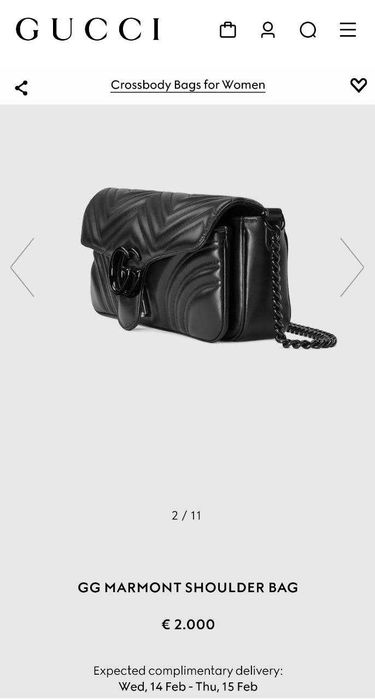 Дамска Чанта Gucci MARMONT SHOULDER BAG 100% Leather