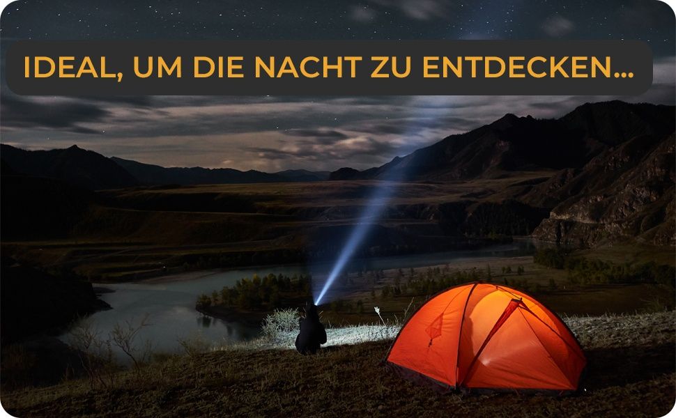LICHTMEISTER ® LED акумулаторна фенерче 2000 лумена 5000 mAh батерия