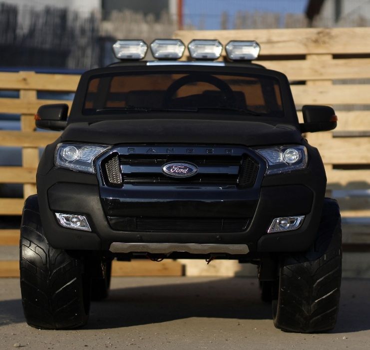 Masinuta electrica pentru 2 copii Ford Ranger 4x4 cu LCD #Negru Matt