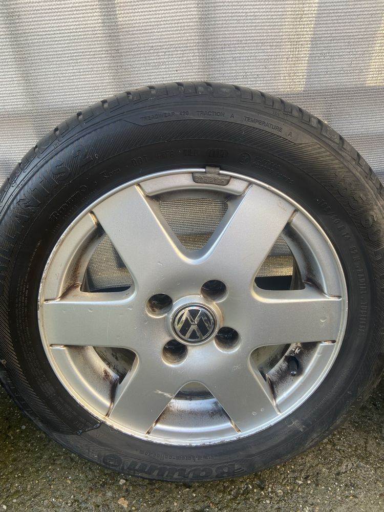 Jante Aluminu VW-Polo cu anvelope vara 185 60 R14