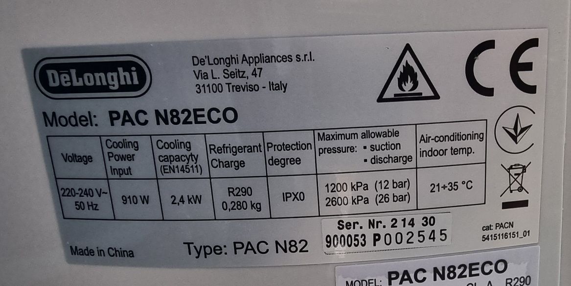 Мобилен климатик Delonghi Punguino