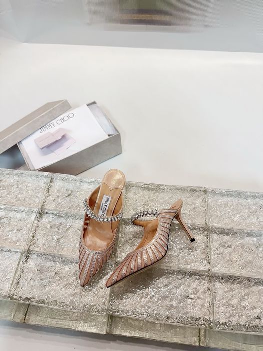 Sandale panfofi Jimmy Choo, toc 6.5 sau 8.5, Premium