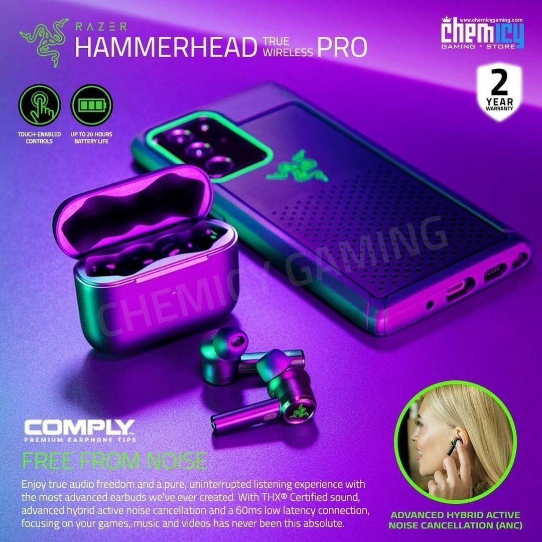 СКИДКА! THX Razer Hammerhead PRO Wireless Наушники/Гарнитура