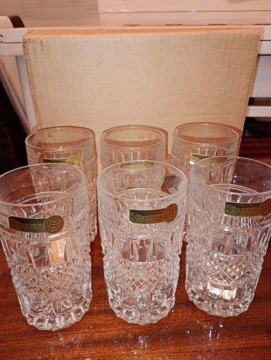 СОЦ кристални чаши стар  български кристал Подробности в описанието