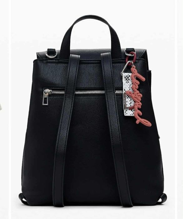 Desigual флорална раница от еко кожа