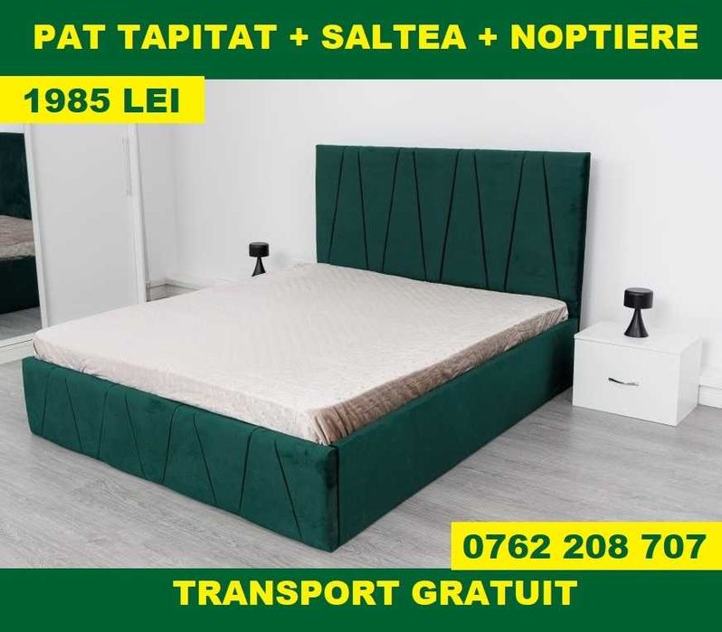 Paturi Tapițate Ieftine Gri Maro Negru Verde Alb Bej Turcoaz E3