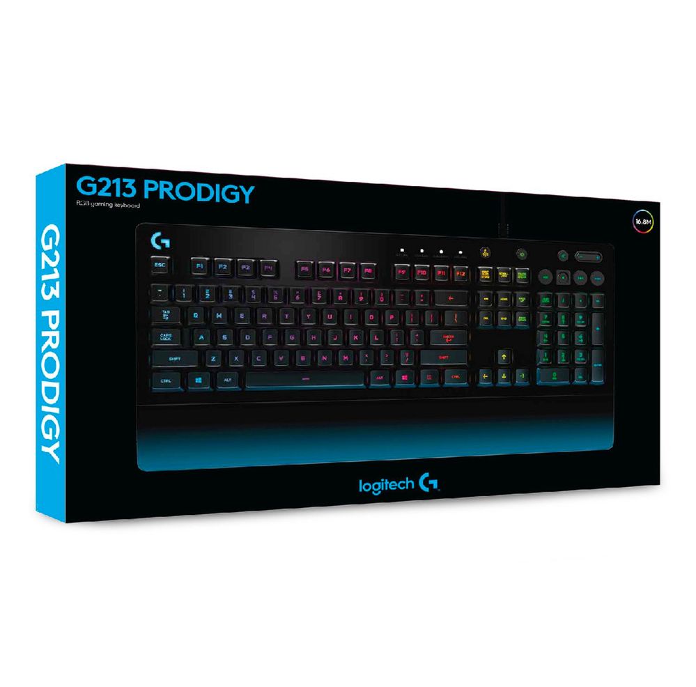 Гейминг клавиатура Logitech - G213 Prodigy, RGB, черна