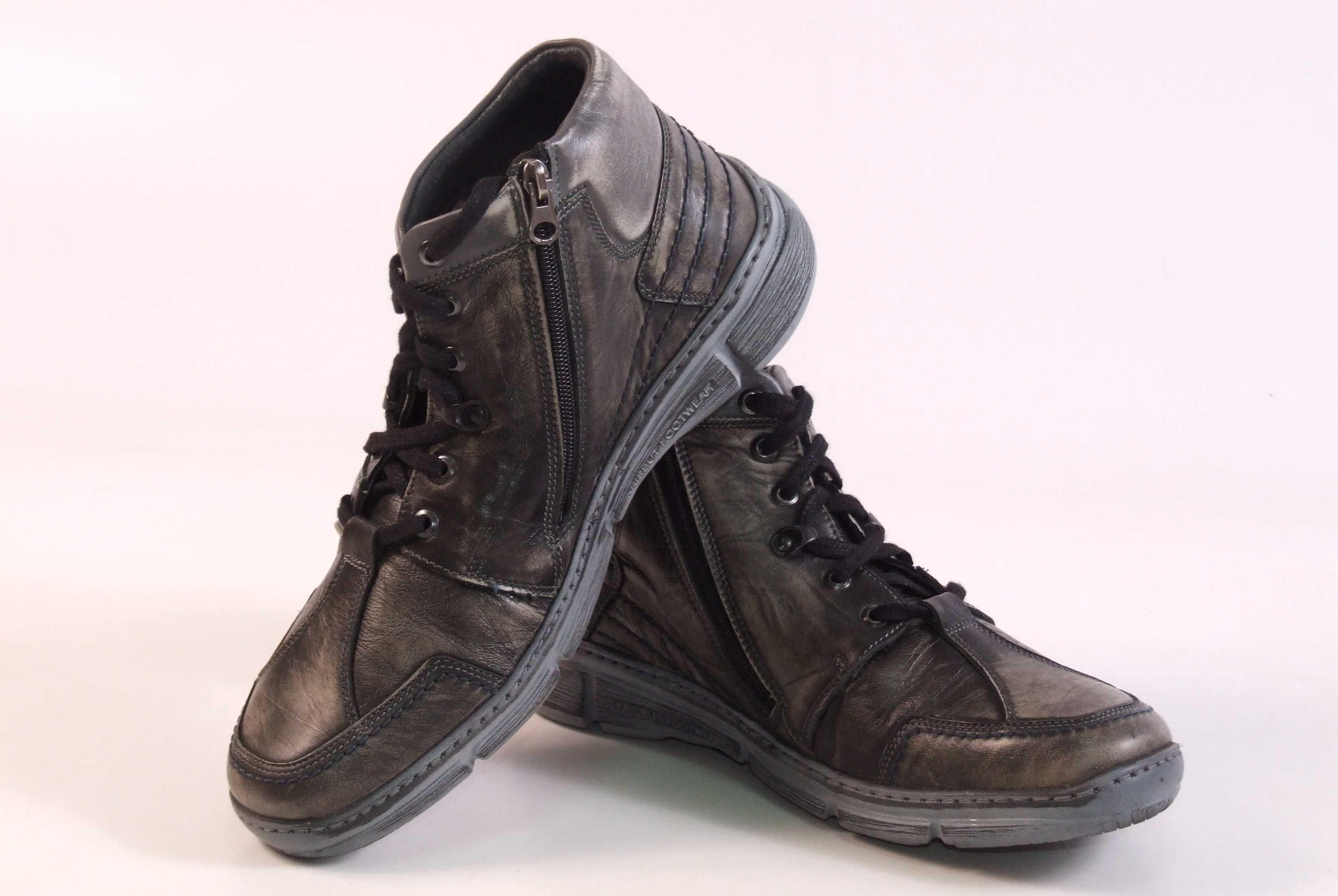 Ghete casual KRISBUT barbati, mas. 44, imblanite, piele naturala, NOI