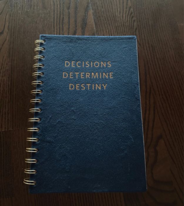 Jurnal elegant – Decisions Determine Destiny | Agendă spiralată