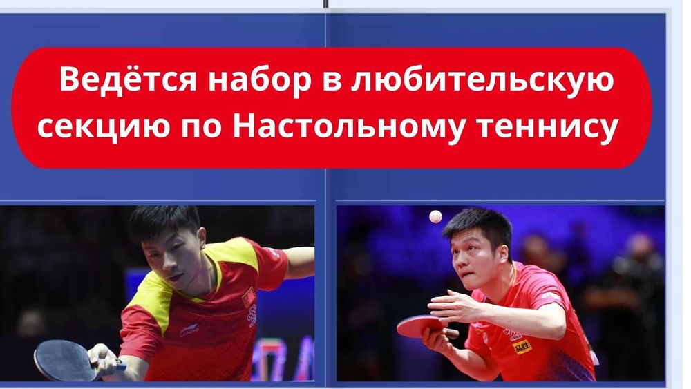 Набор в детскую любительскую группу Настольный теннис