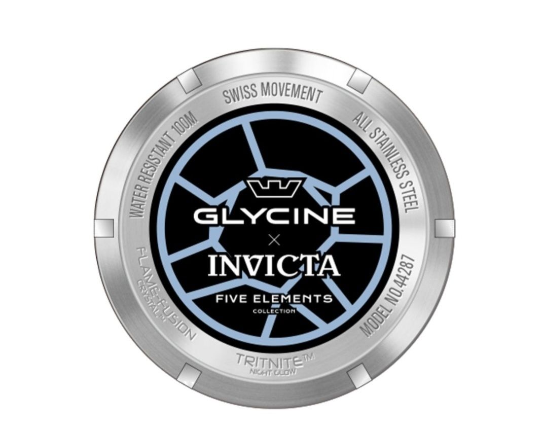 Часовник Glycine & Invicta Five Elements Swiss - Black Metal
