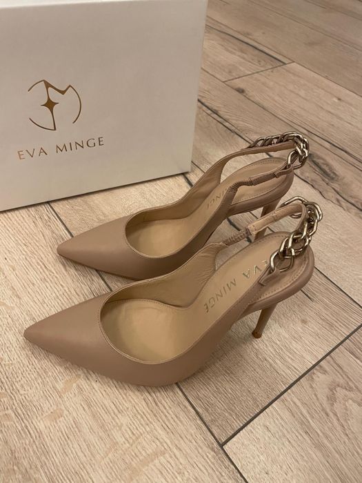 Pantofi nude Eva Minge toc stiletto 11 cm