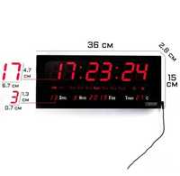 Часы настенные электронные, будильник, календарь, термометр