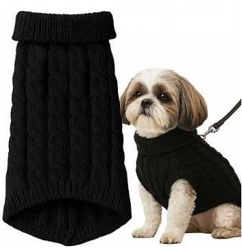 Топла зимна дреха тип пуловер за куче