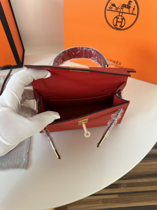 Geanta Hermes Kelly 19cm Rosu