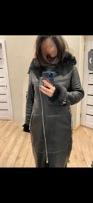 Дубленка новая 44-46 размер  Капюшон «Кобра» Мех тосканы. Турция.