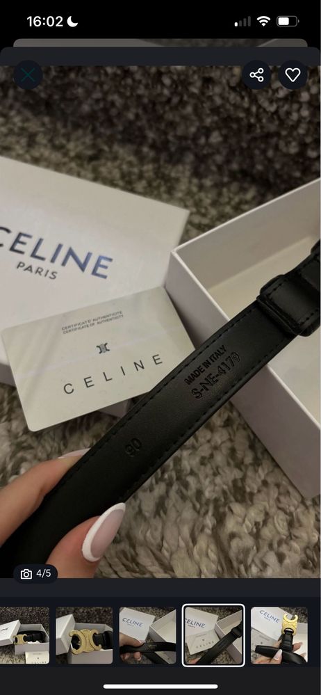 Curea Celine piele naturala pe comanda