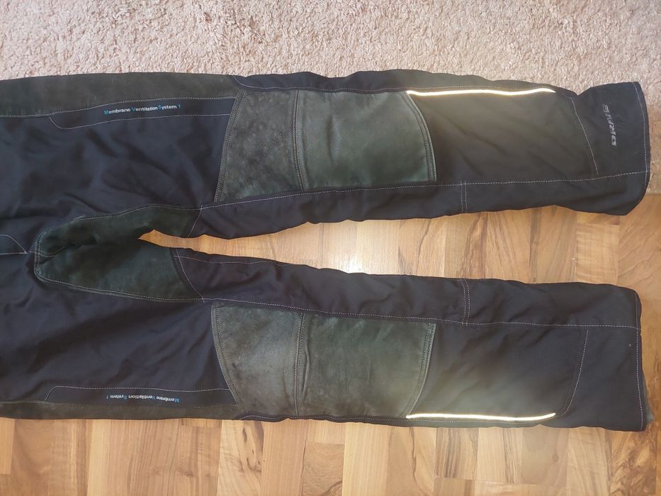 Pantaloni moto,piele și textil,firma Polo drive, XL (54-56)