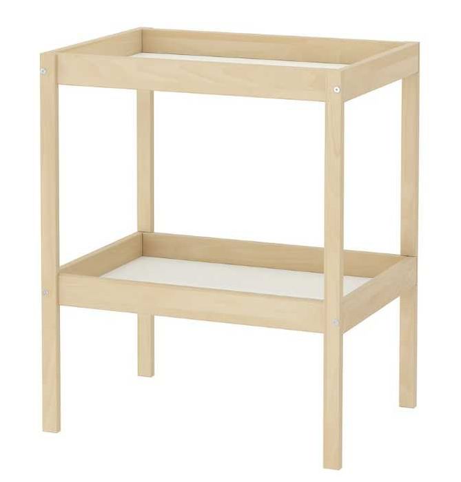 Masă înfăşat si ACCESORII - Ikea SNIGLAR - fag - 72x53cm