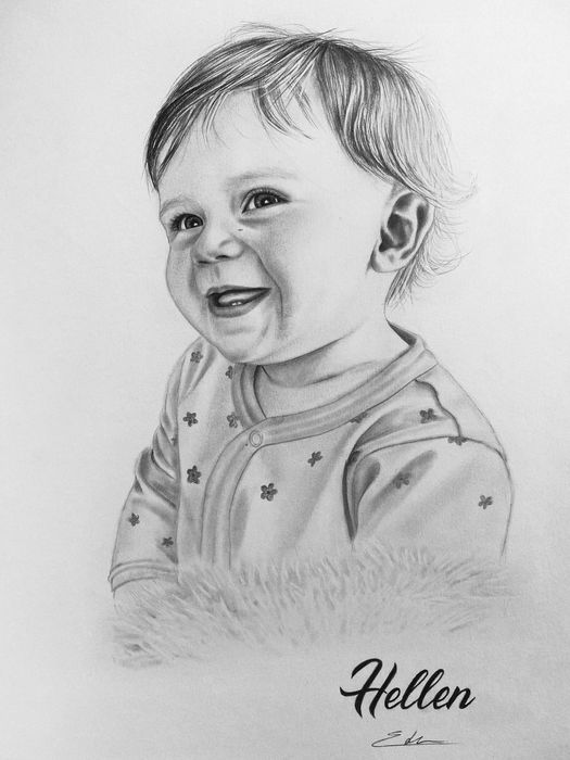 Portret realist in creion / portret la comanda / desen personalizat