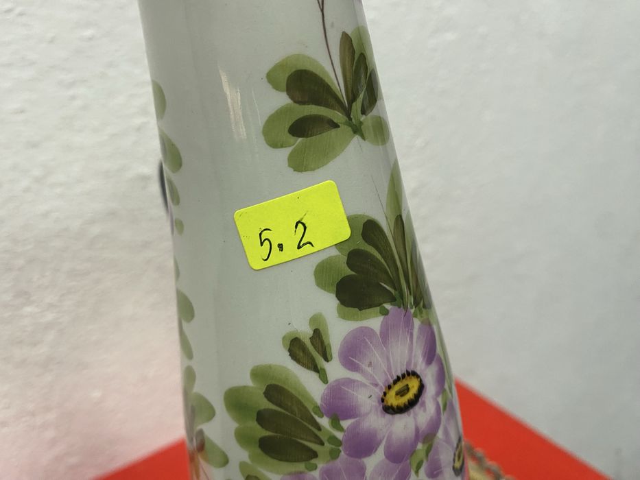 Италианска порцеланова котка с цветя  60 см