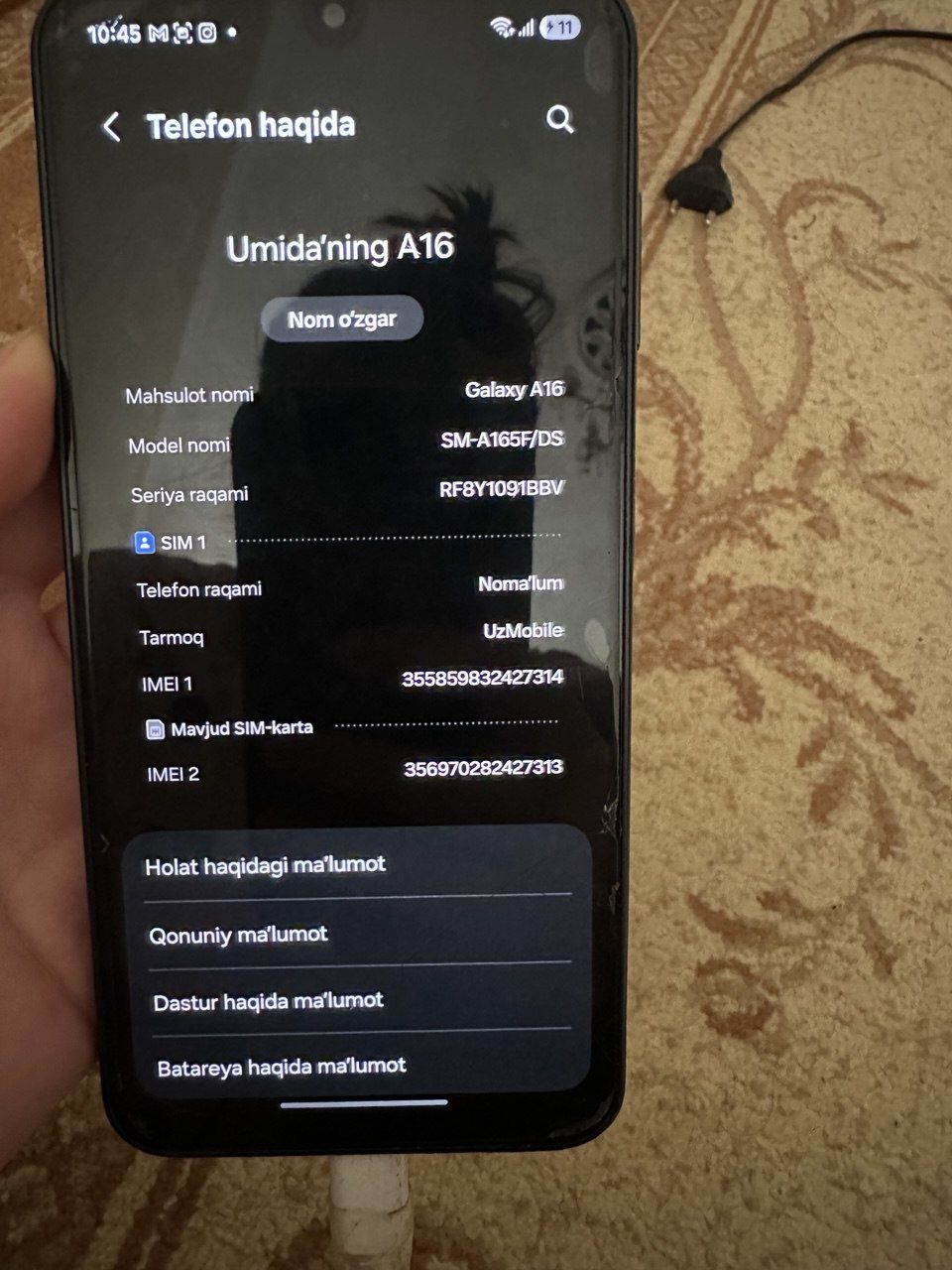 Samsung A16 3oy ishlatilgan srochniy sotiladi