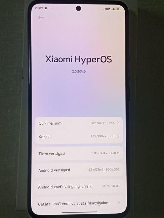 Xiaomi T 12 pro 5G Xolati yahshi B/U