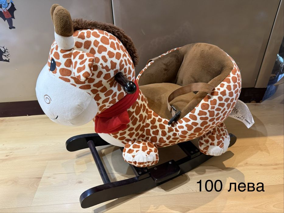 Дървена люлка Жираф Moni