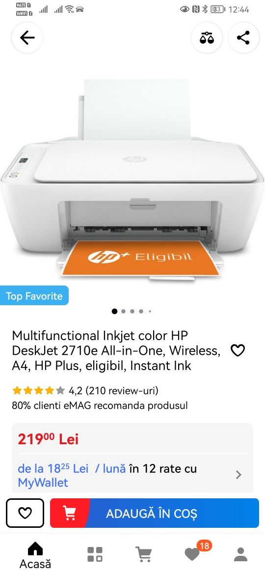 Multifunctional/imprimanta color HP DeskJet 2710e All-in-One noua