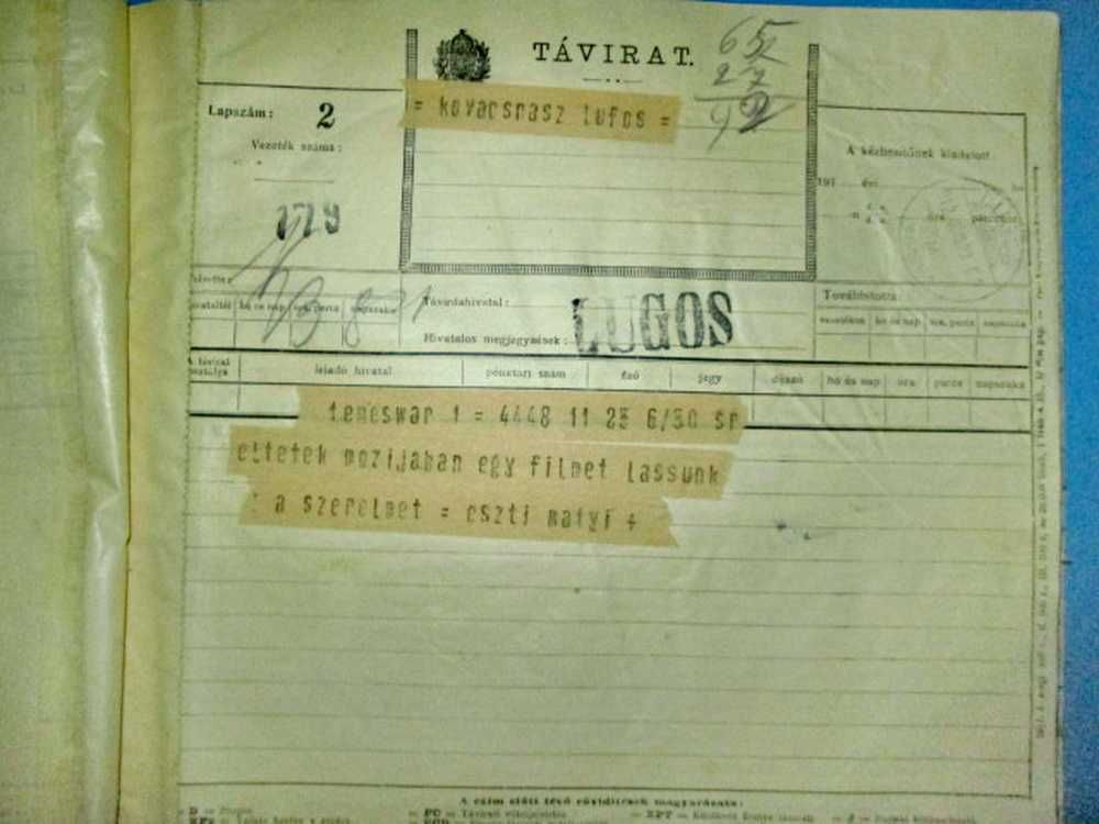 5855-I-Carte Posta-Telefon-Borderou Telegrame Lugoj 1912.